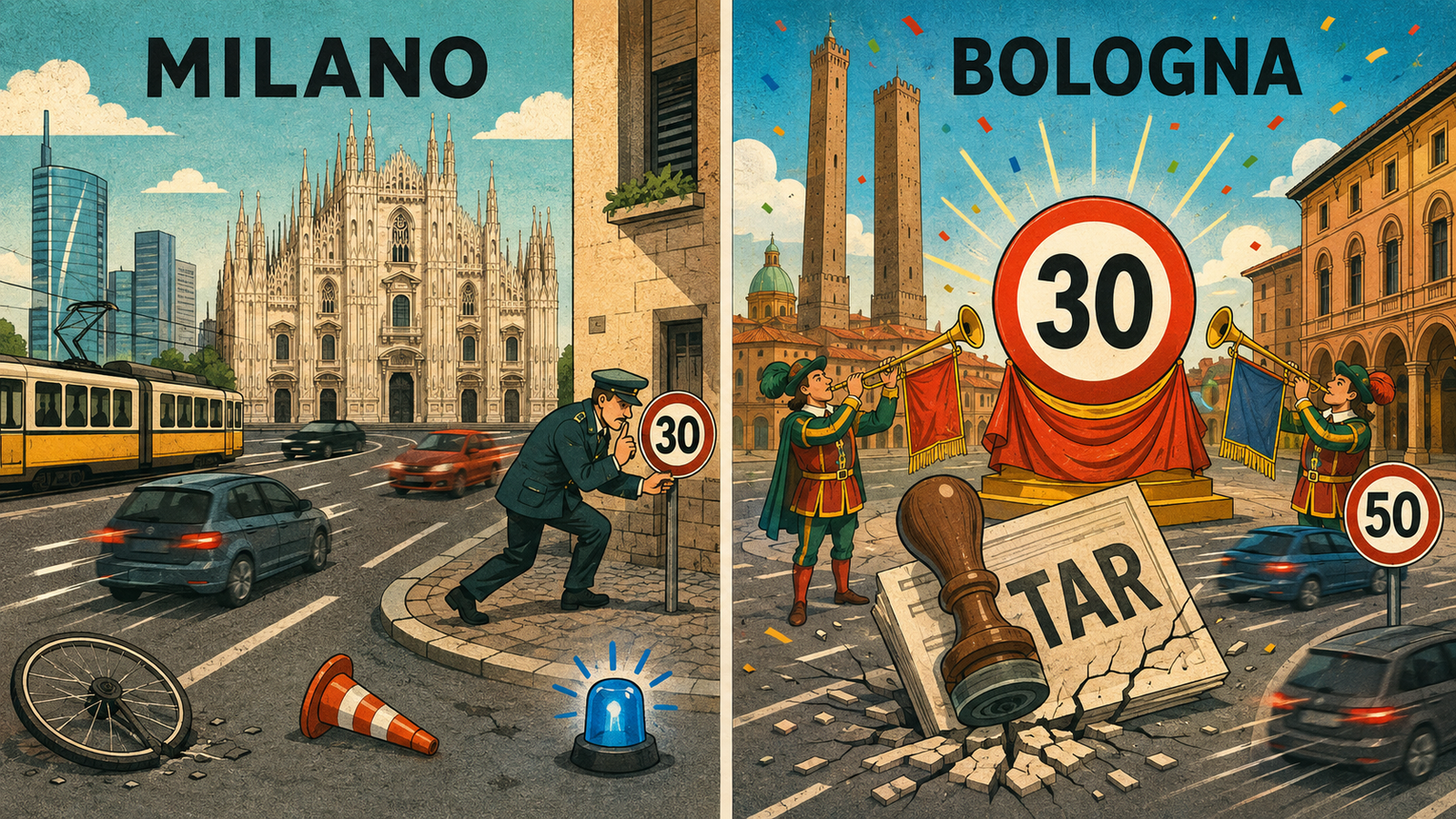 Città 30 Km/h: lo studio dell'MIT e il confronto tra Milano e Bologna